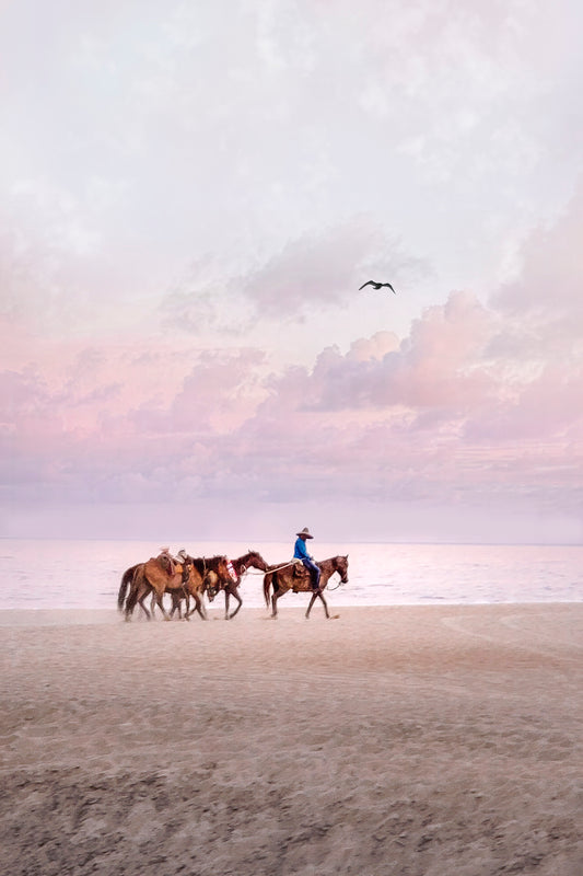 Title:    Caballos En La Playa